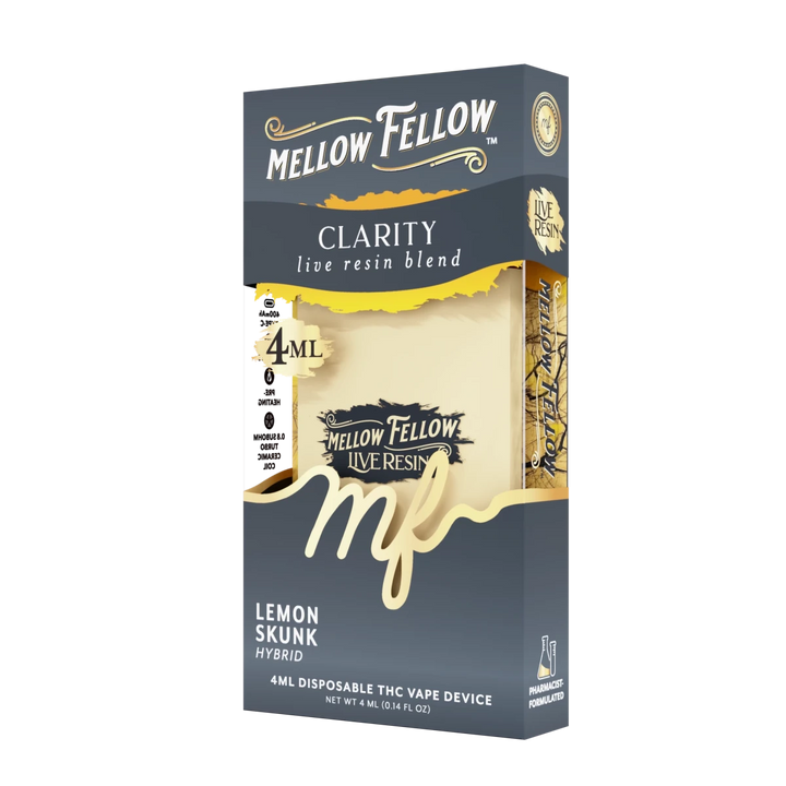 Clarity Blend 4ml Live Resin Disposable Vape - Lemon Skunk (Hybrid) - Mellow Fellow