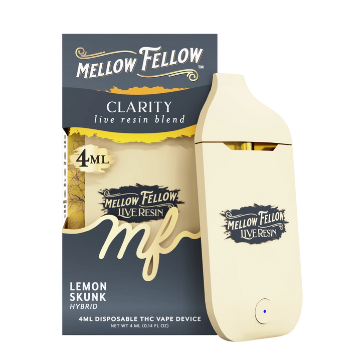 Clarity Blend 4ml Live Resin Disposable Vape - Lemon Skunk (Hybrid) - Mellow Fellow