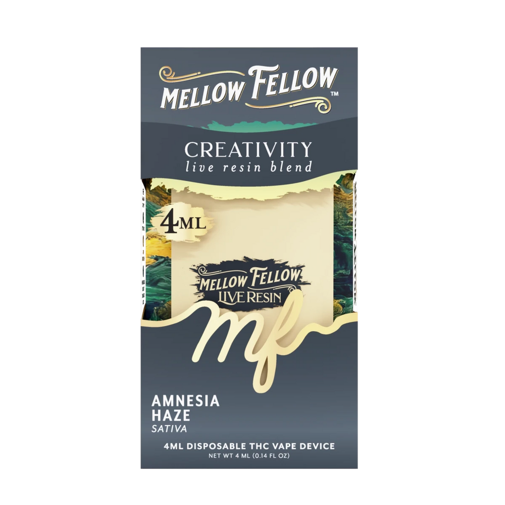 Creativity Blend 4ml Live Resin Disposable Vape - Amnesia Haze (Sativa) - Mellow Fellow