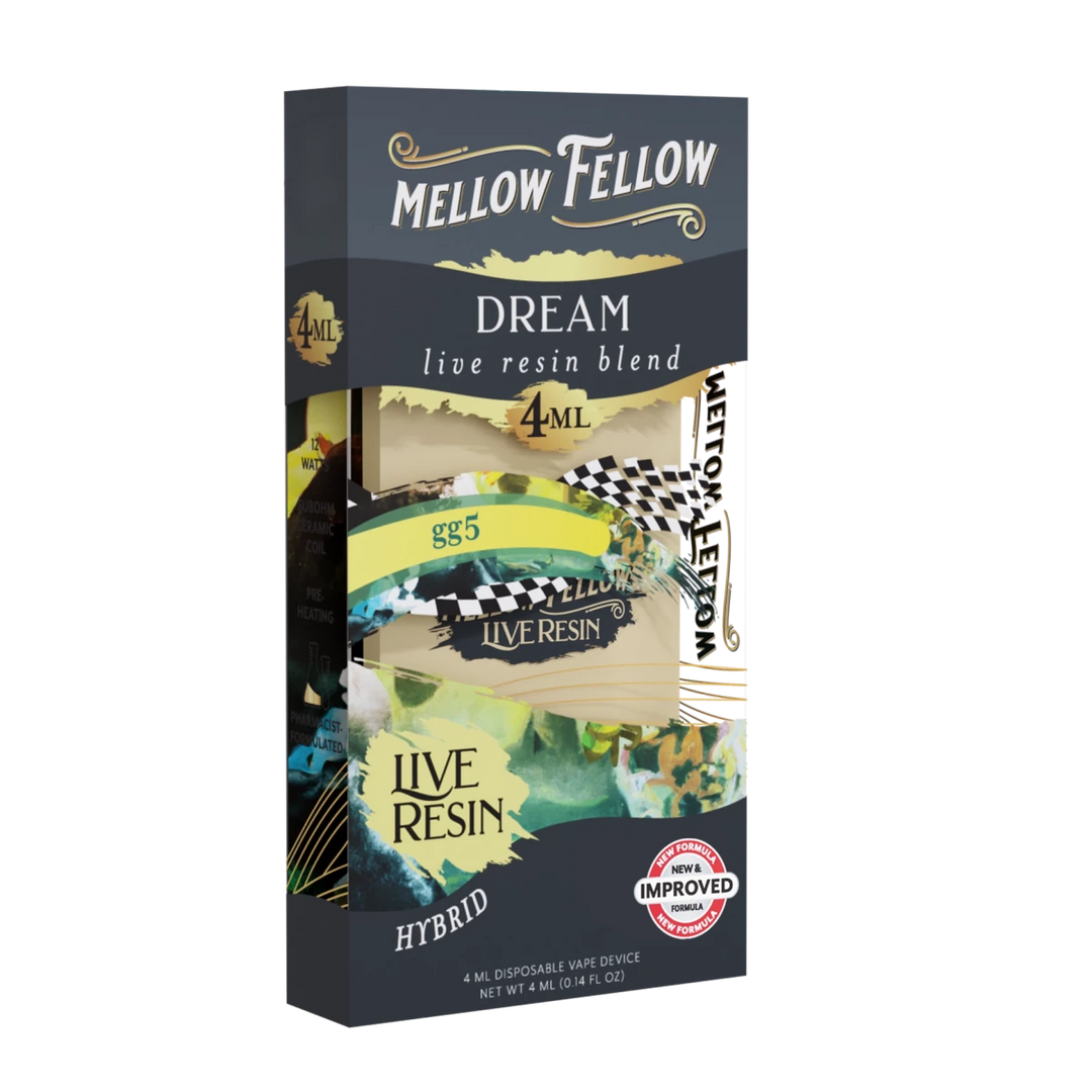 Dream Blend 4ml Live Resin Disposable Vape - GG5 (Hybrid) - Mellow Fellow