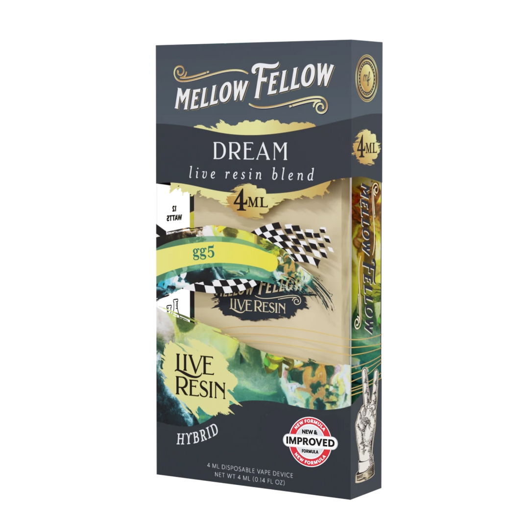 Dream Blend 4ml Live Resin Disposable Vape - GG5 (Hybrid) - Mellow Fellow