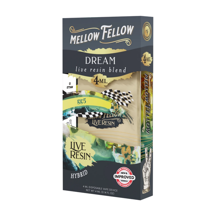 Dream Blend 4ml Live Resin Disposable Vape - GG5 (Hybrid) - Mellow Fellow