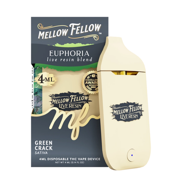 Euphoria Blend 4ml Live Resin Disposable Vape - Green Crack (Sativa)