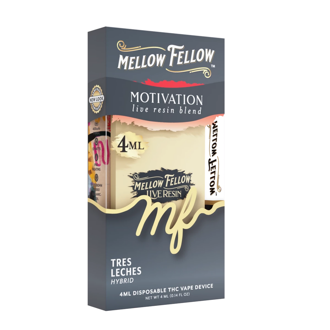 Motivation Blend 4ml Live Resin Disposable Vape - Tres Leches (Hybrid) - Mellow Fellow