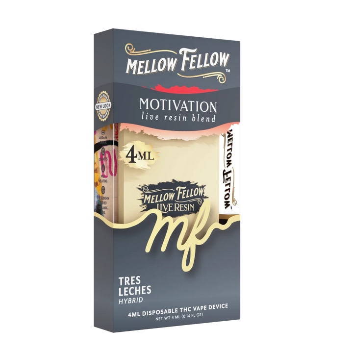 Motivation Blend 4ml Live Resin Disposable Vape - Tres Leches (Hybrid) - Mellow Fellow