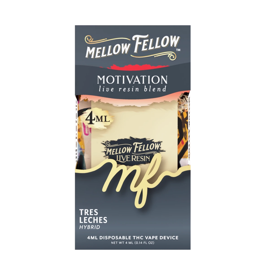 Motivation Blend 4ml Live Resin Disposable Vape - Tres Leches (Hybrid) - Mellow Fellow