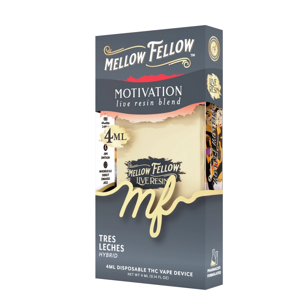 Motivation Blend 4ml Live Resin Disposable Vape - Tres Leches (Hybrid) - Mellow Fellow