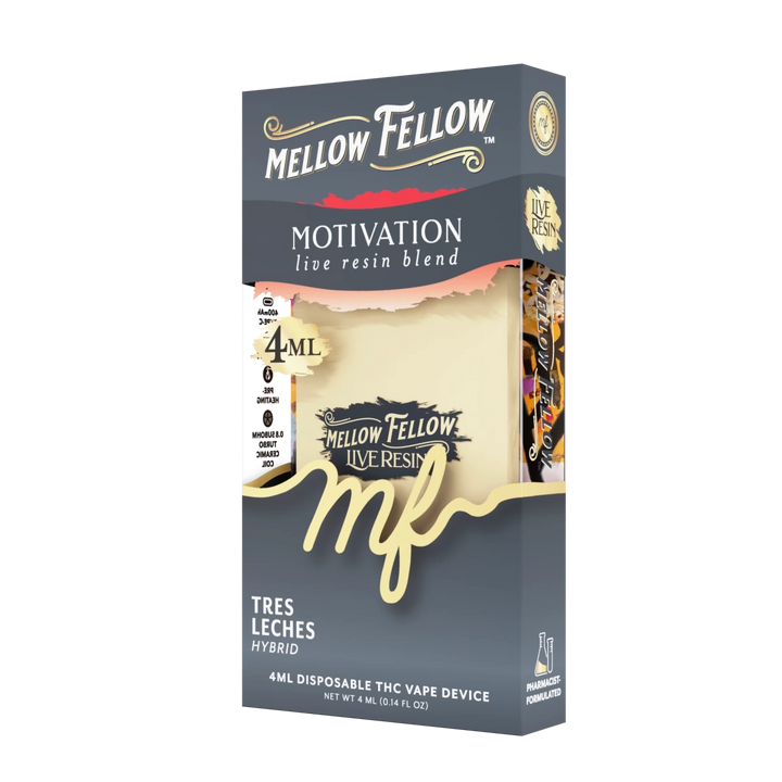 Motivation Blend 4ml Live Resin Disposable Vape - Tres Leches (Hybrid) - Mellow Fellow