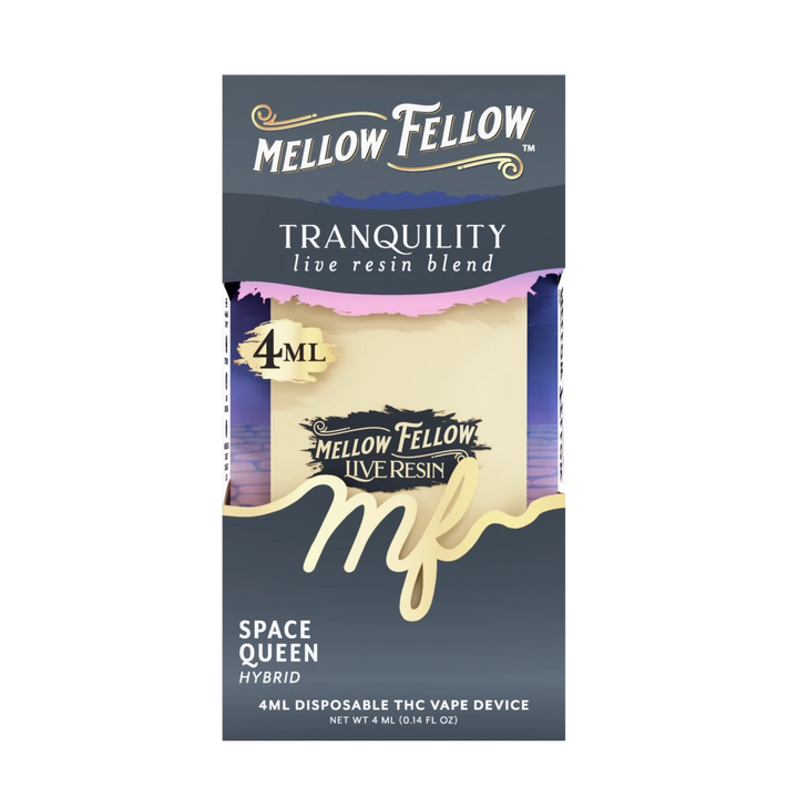 Tranquility Blend 4ml Live Resin Disposable Vape - Space Queen (Hybrid) - Mellow Fellow