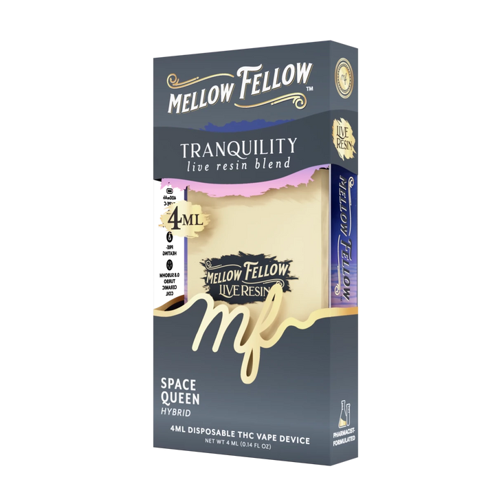 Tranquility Blend 4ml Live Resin Disposable Vape - Space Queen (Hybrid) - Mellow Fellow