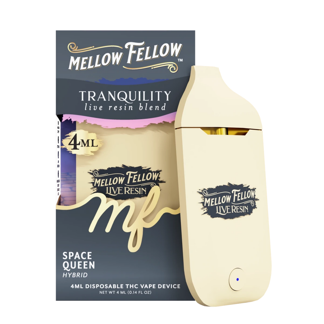 Tranquility Blend 4ml Live Resin Disposable Vape - Space Queen (Hybrid) - Mellow Fellow