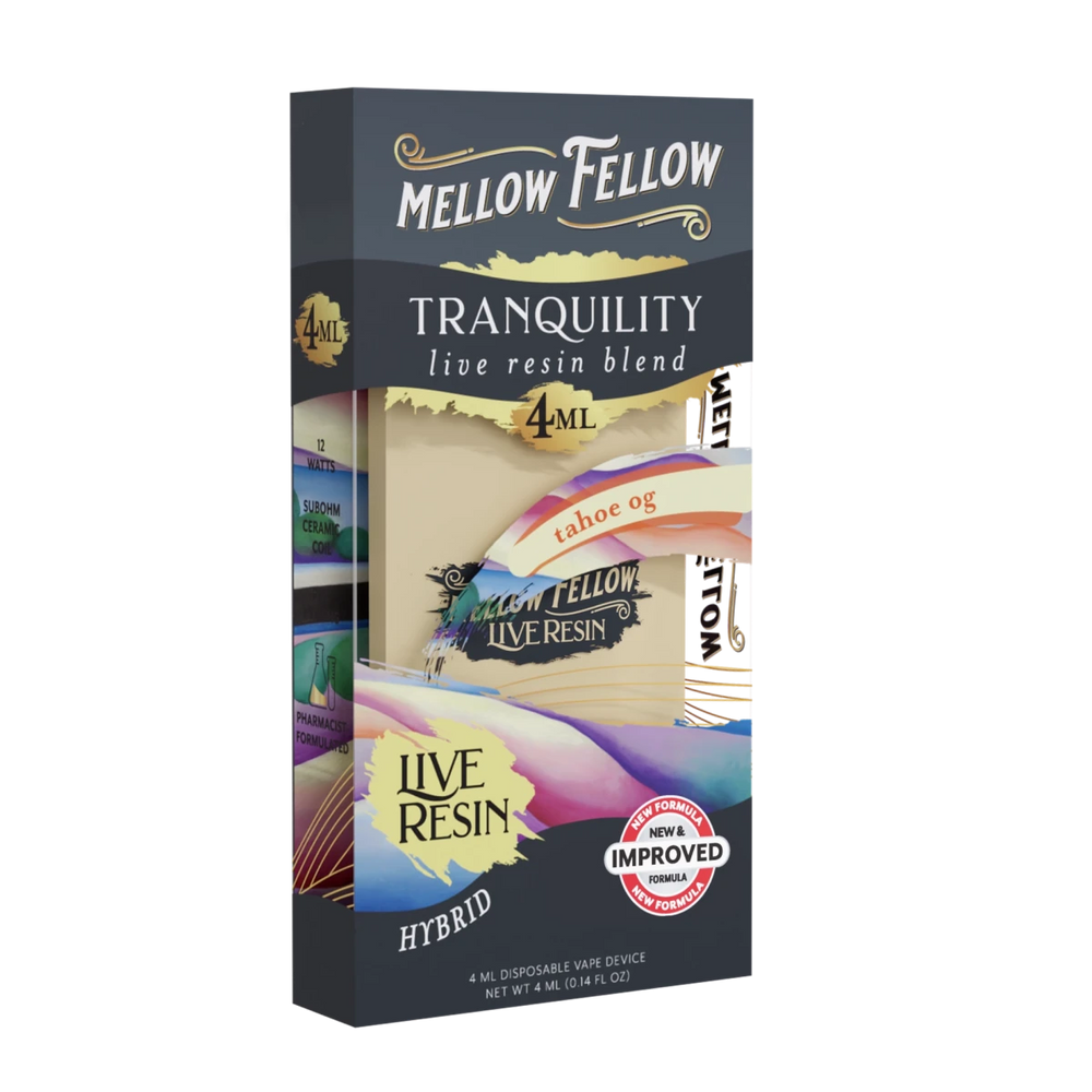 Tranquility Blend 4ml Live Resin Disposable Vape - Tahoe OG (Hybrid) - Mellow Fellow
