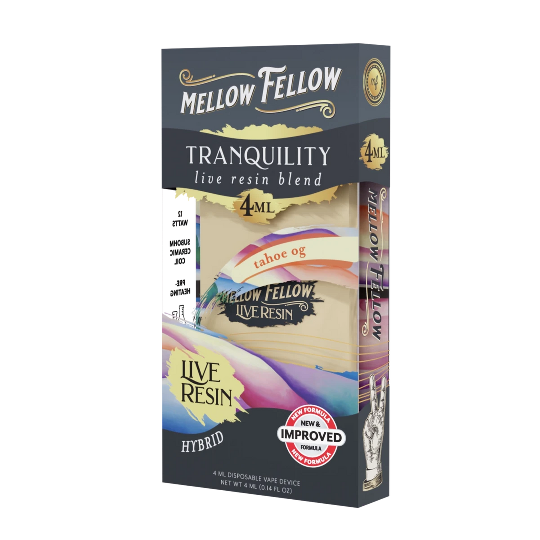 Tranquility Blend 4ml Live Resin Disposable Vape - Tahoe OG (Hybrid) - Mellow Fellow