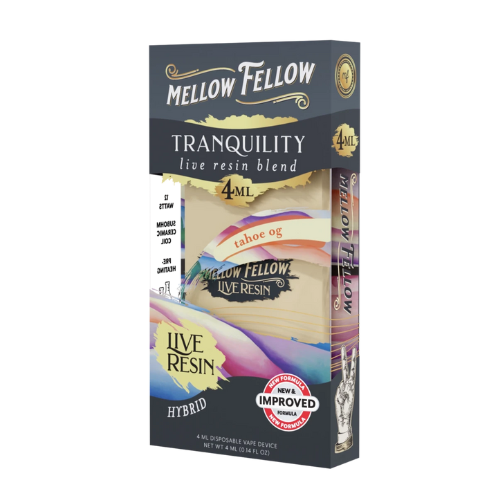 Tranquility Blend 4ml Live Resin Disposable Vape - Tahoe OG (Hybrid) - Mellow Fellow