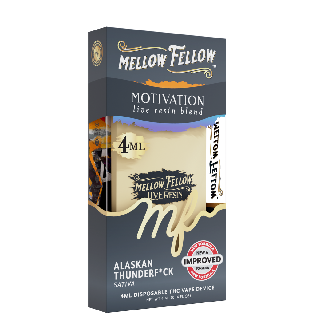 Motivation Blend 4ml Live Resin Disposable Vape - Alaskan Thunderf*ck (Sativa)
