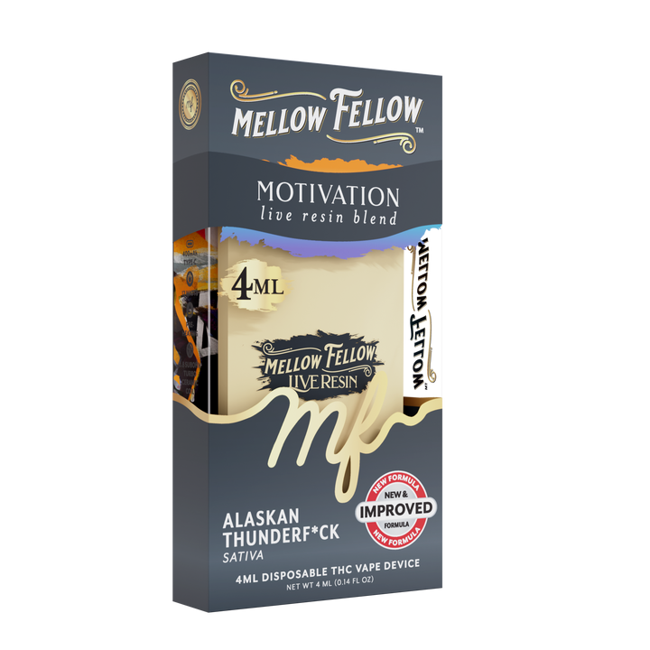 Motivation Blend 4ml Live Resin Disposable Vape - Alaskan Thunderf*ck (Sativa)