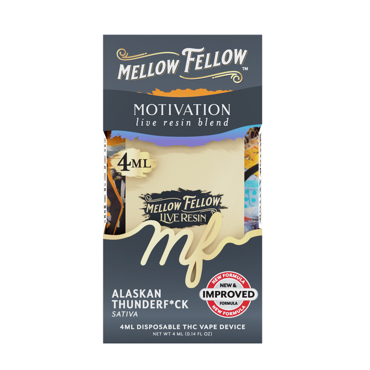 Motivation Blend 4ml Live Resin Disposable Vape - Alaskan Thunderf*ck (Sativa)
