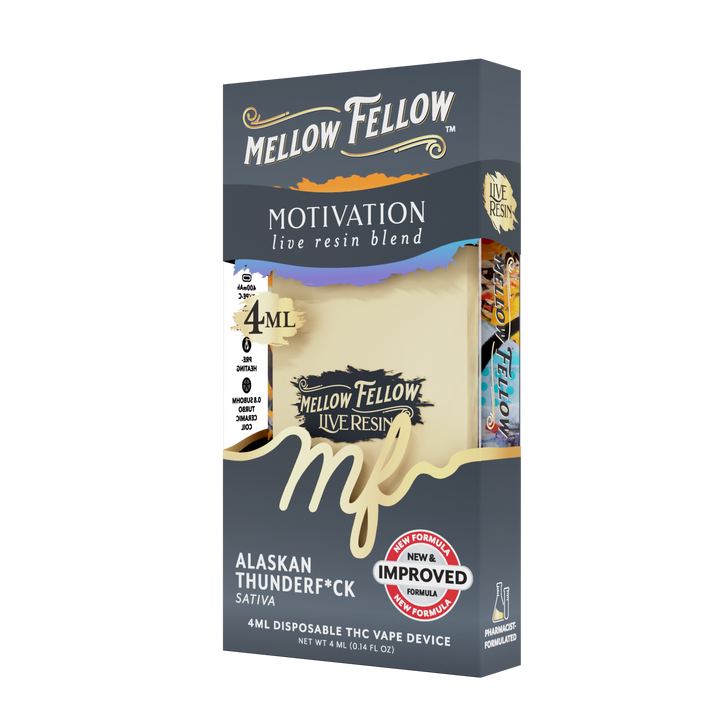Motivation Blend 4ml Live Resin Disposable Vape - Alaskan Thunderf*ck (Sativa)