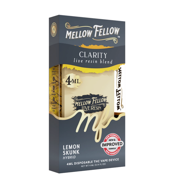 Clarity Blend 4ml Live Resin Disposable Vape - Lemon Skunk (Hybrid) - Mellow Fellow