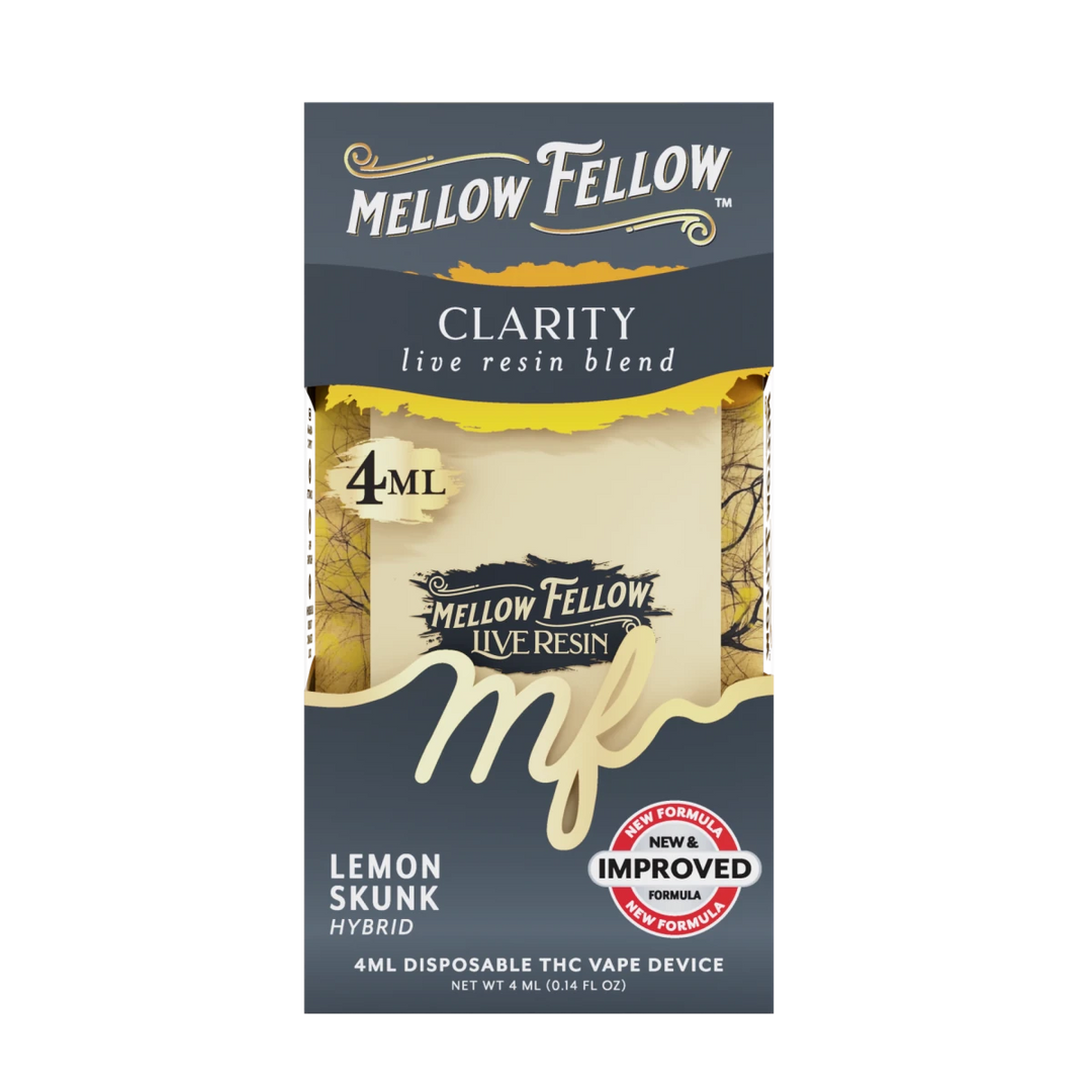 Clarity Blend 4ml Live Resin Disposable Vape - Lemon Skunk (Hybrid) - Mellow Fellow