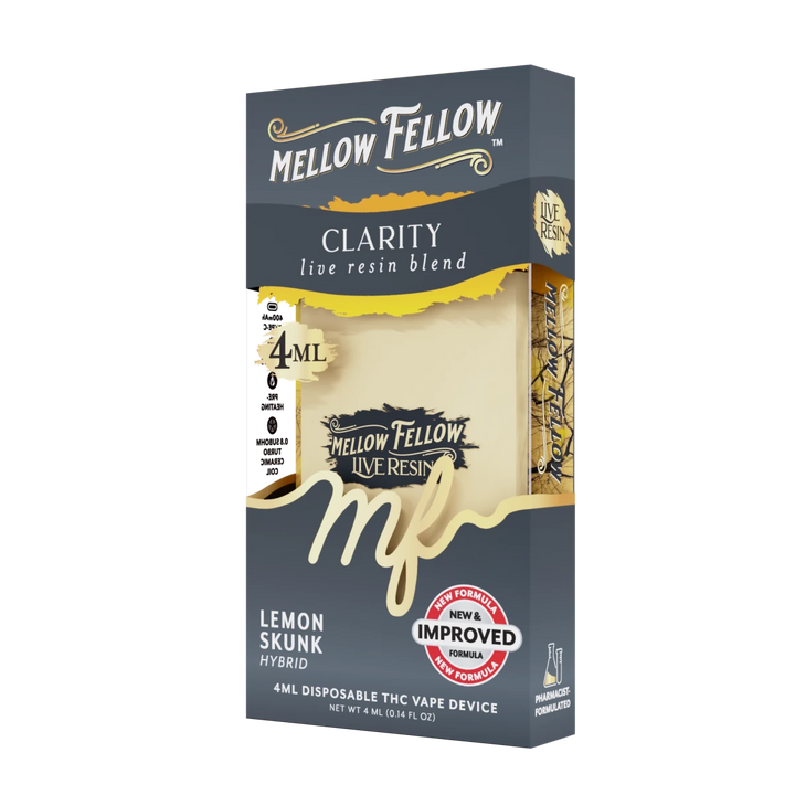 Clarity Blend 4ml Live Resin Disposable Vape - Lemon Skunk (Hybrid) - Mellow Fellow