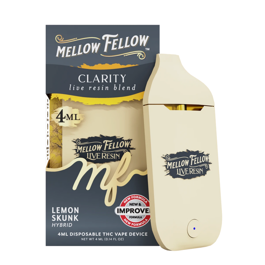 Clarity Blend 4ml Live Resin Disposable Vape - Lemon Skunk (Hybrid) - Mellow Fellow