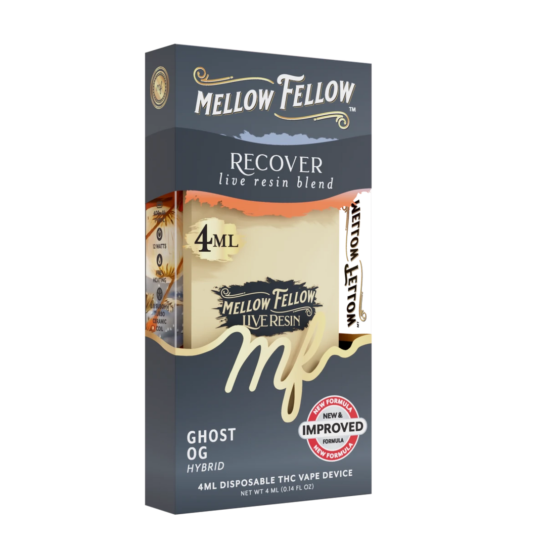 Recover Blend 4ml Live Resin Disposable Vape - Ghost OG (Hybrid) - Mellow Fellow