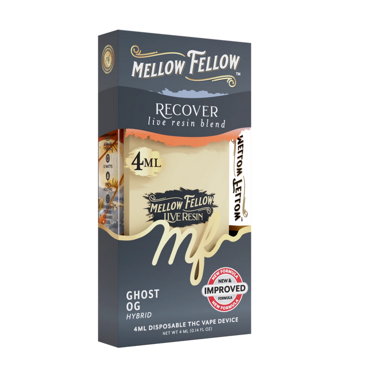 Recover Blend 4ml Live Resin Disposable Vape - Ghost OG (Hybrid) - Mellow Fellow