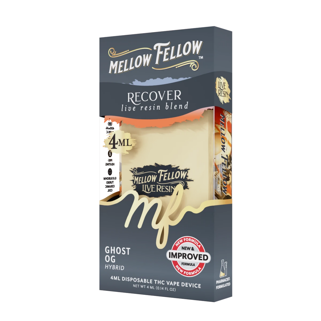Recover Blend 4ml Live Resin Disposable Vape - Ghost OG (Hybrid) - Mellow Fellow