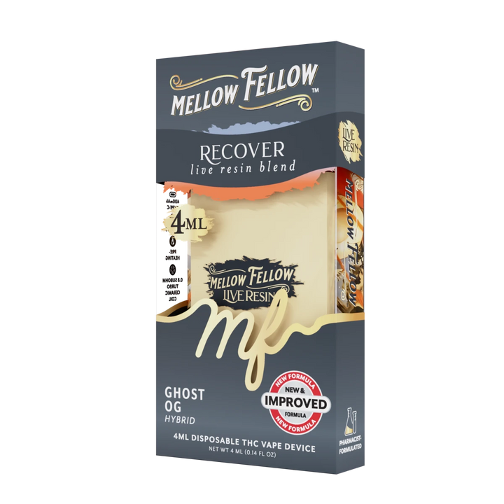Recover Blend 4ml Live Resin Disposable Vape - Ghost OG (Hybrid) - Mellow Fellow