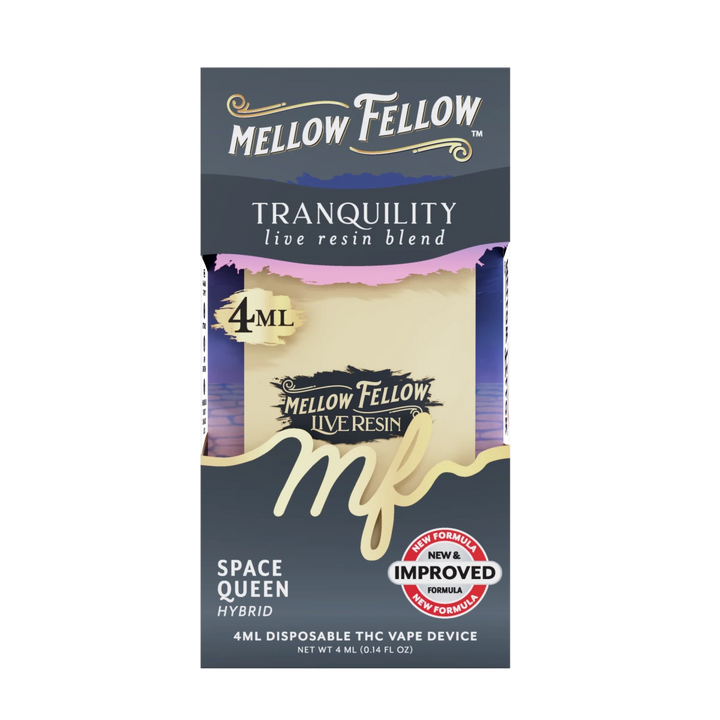 Tranquility Blend 4ml Live Resin Disposable Vape - Space Queen (Hybrid) - Mellow Fellow