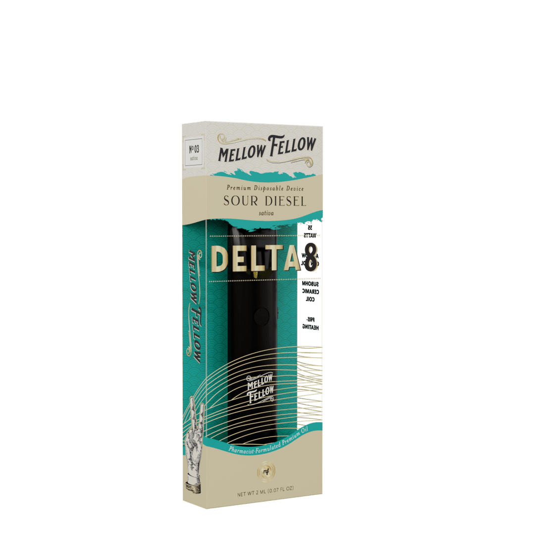 Delta 8 Premium 2ML Disposable Vape - Sour Diesel (Sativa)