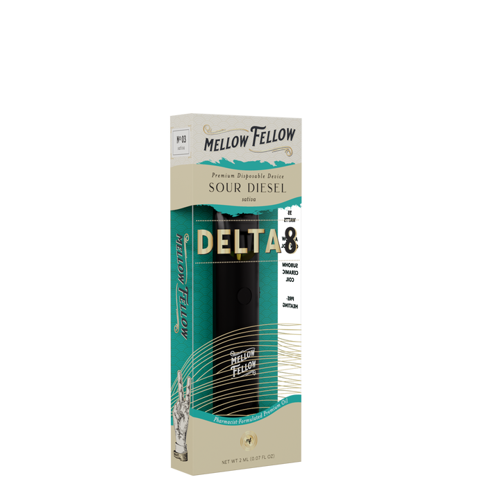 Delta 8 Premium 2ML Disposable Vape - Sour Diesel (Sativa)