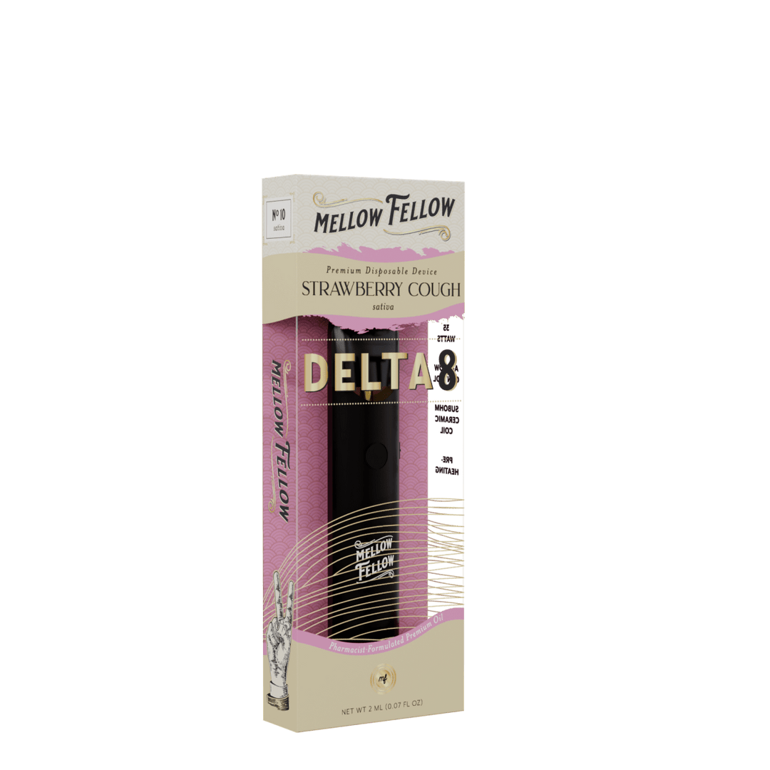 Delta 8 Premium 2ML Disposable Vape - Strawberry Cough (Sativa)