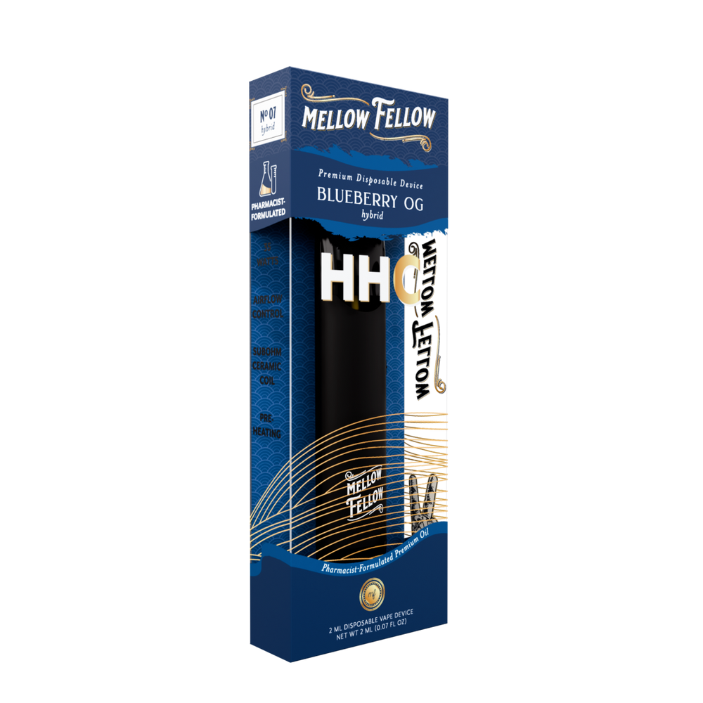 HHC Premium 2ml Disposable Vape - Blueberry OG (Hybrid) - Mellow Fellow