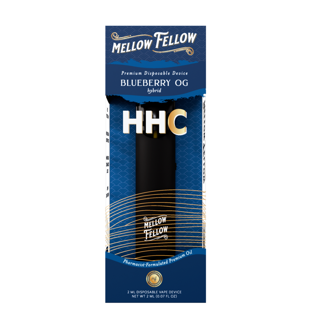 HHC Premium 2ml Disposable Vape - Blueberry OG (Hybrid) - Mellow Fellow