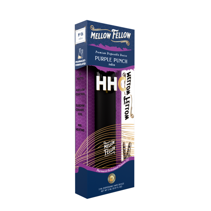 HHC Premium 2ml Disposable Vape - Purple Punch (Indica) - Mellow Fellow