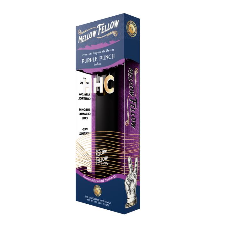 HHC Premium 2ml Disposable Vape - Purple Punch (Indica) - Mellow Fellow