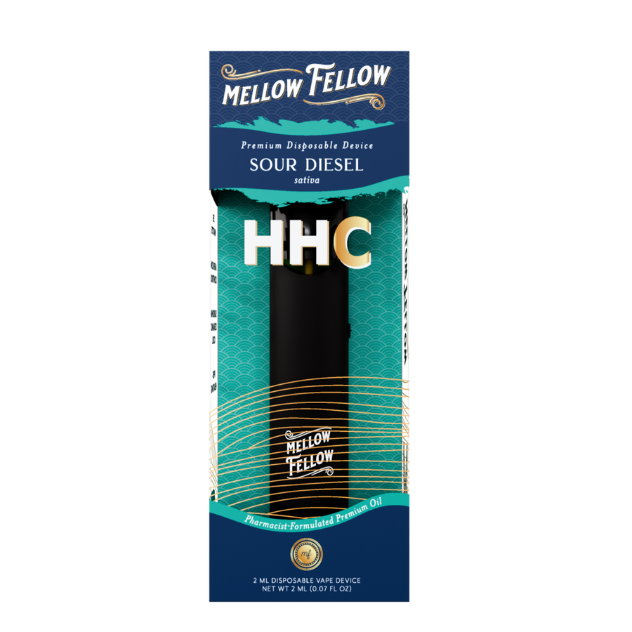 HHC Premium 2ml Disposable Vape - Sour Diesel (Sativa) - Mellow Fellow