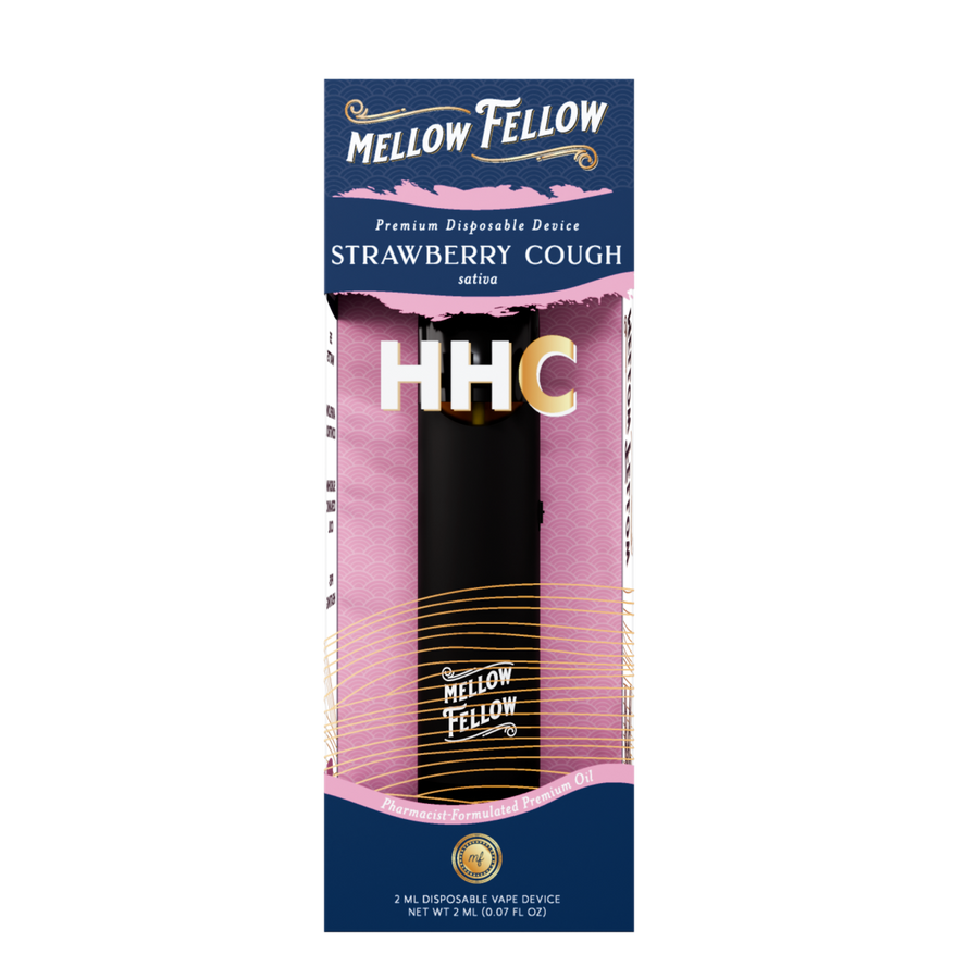 HHC Premium 2ml Disposable Vape - Strawberry Cough (Sativa) - Mellow Fellow