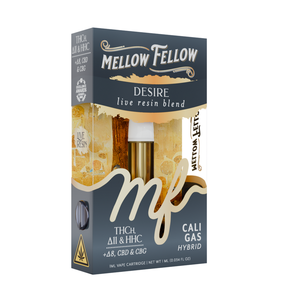 Desire Blend 1ml Live Resin Vape Cartridge - Cali Gas (Hybrid) - Mellow Fellow