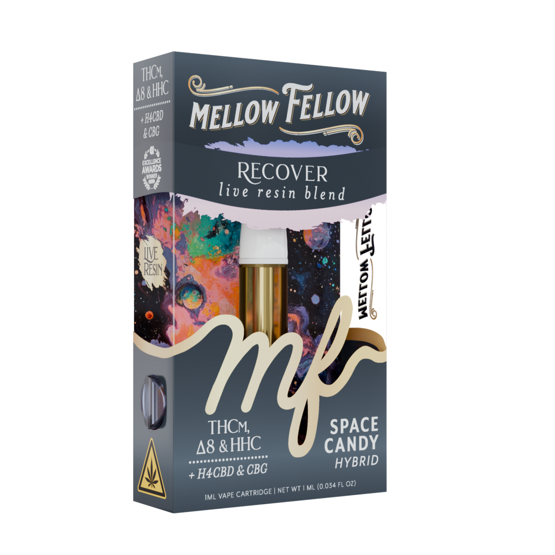 Recover Blend 1ml Live Resin Vape Cartridge - Space Candy (Hybrid) - Mellow Fellow