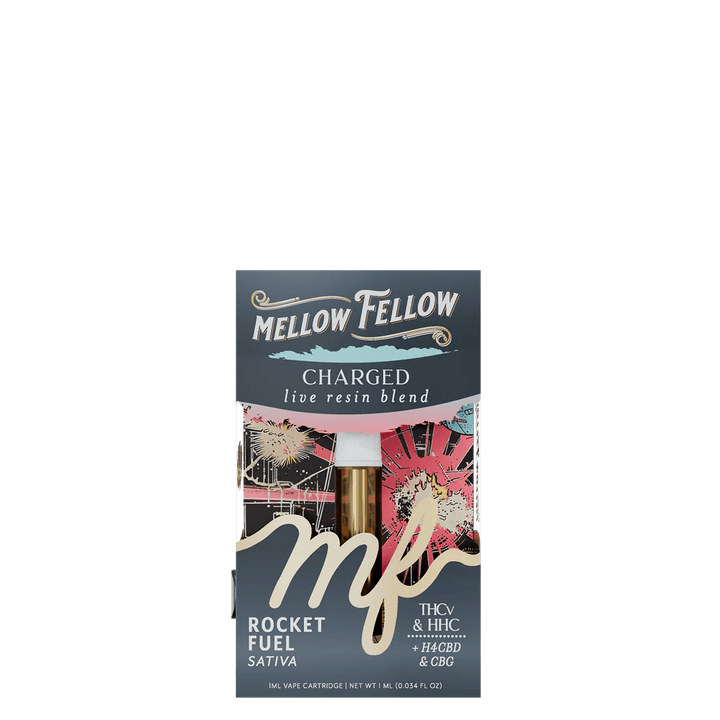 Charged Blend 1ml Live Resin Vape Cartridge - Rocket Fuel (Sativa) - Mellow Fellow