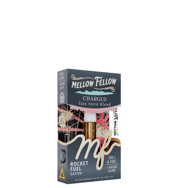 Charged Blend 1ml Live Resin Vape Cartridge - Rocket Fuel (Sativa) - Mellow Fellow