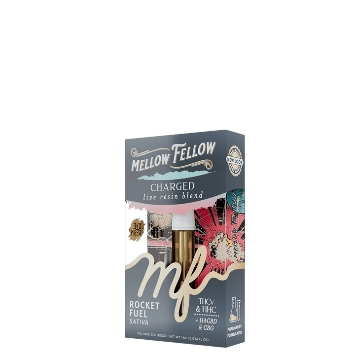 Charged Blend 1ml Live Resin Vape Cartridge - Rocket Fuel (Sativa) - Mellow Fellow