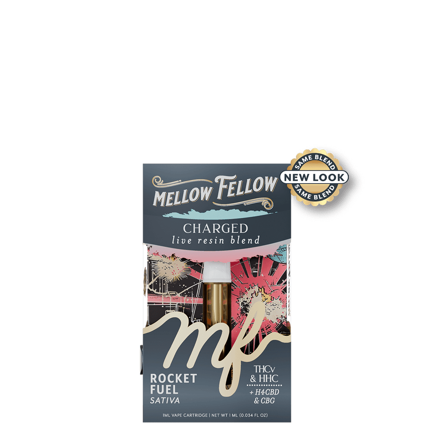 Charged Blend 1ml Live Resin Vape Cartridge - Rocket Fuel (Sativa) - Mellow Fellow