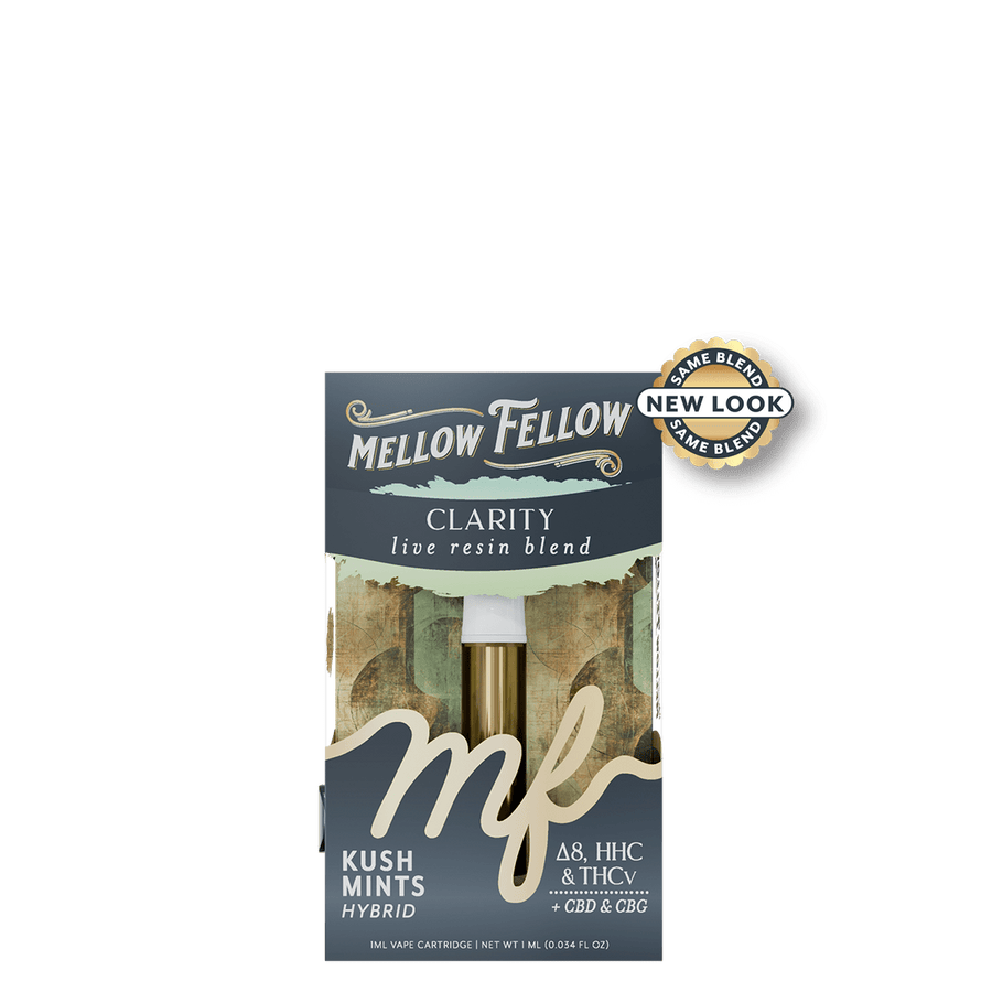 Clarity Blend 1ml Live Resin Vape Cartridge - Kush Mints (Hybrid) - Mellow Fellow