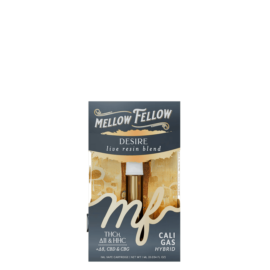 Desire Blend 1ml Live Resin Vape Cartridge - Cali Gas (Hybrid) - Mellow Fellow