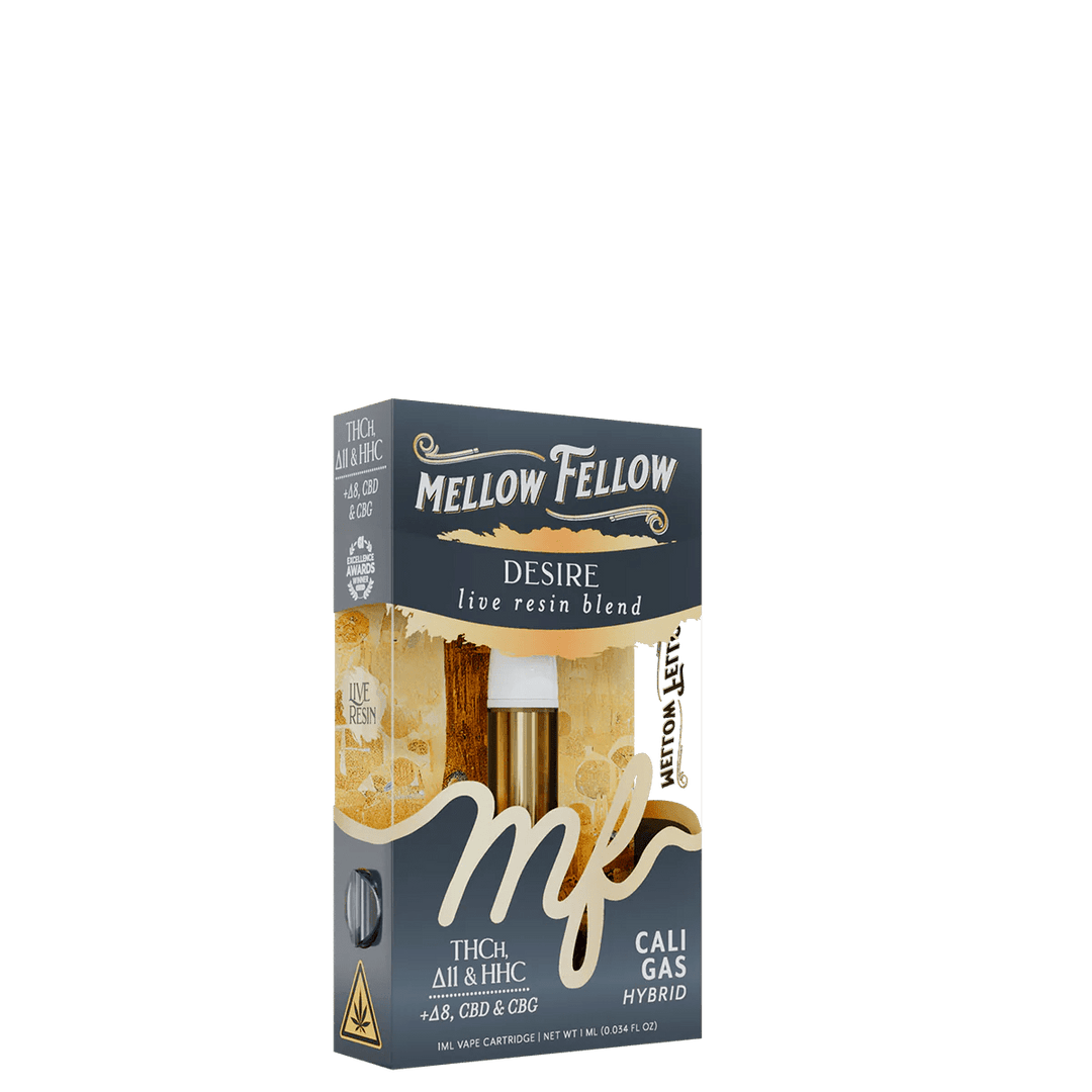 Desire Blend 1ml Live Resin Vape Cartridge - Cali Gas (Hybrid) - Mellow Fellow