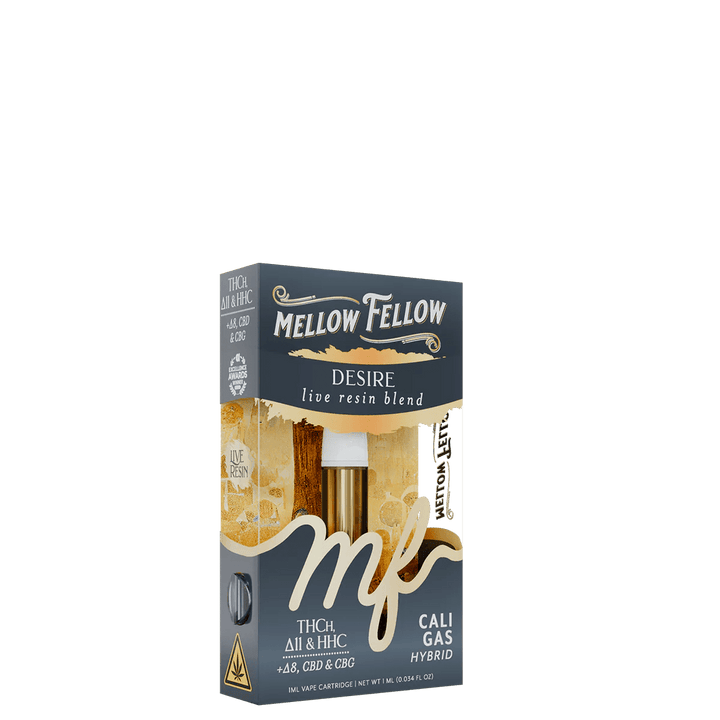 Desire Blend 1ml Live Resin Vape Cartridge - Cali Gas (Hybrid) - Mellow Fellow